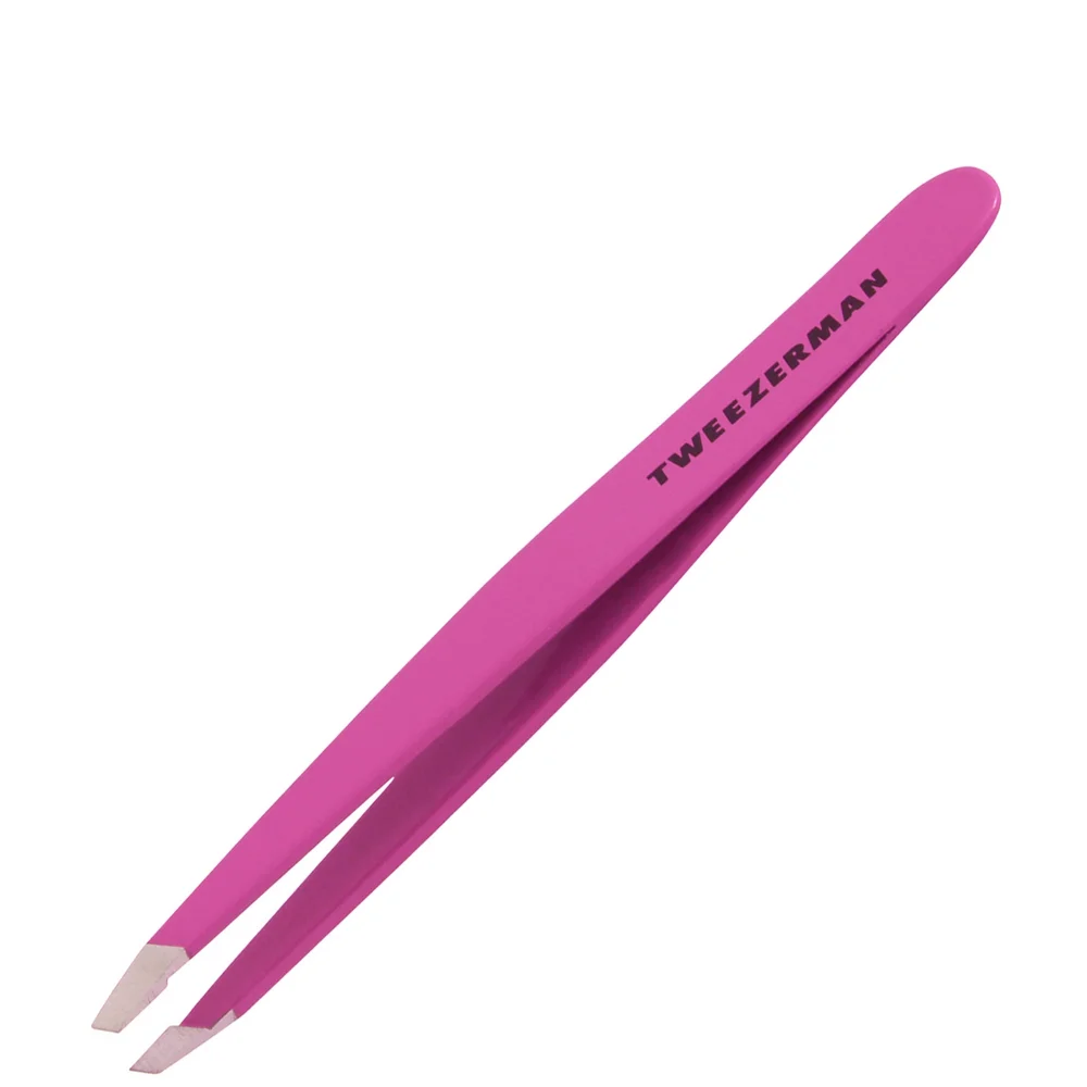 Tweezerman Brows Mini Slant Tweezers Neon Pink Image 1