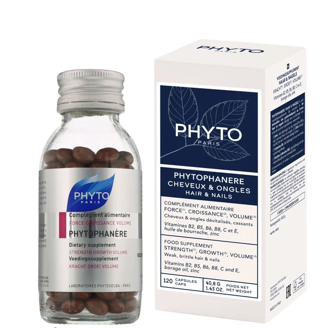 PHYTO PHYTOPHANÈRE Dietary Supplement For Beautiful Hair & Nails x 120 capsules