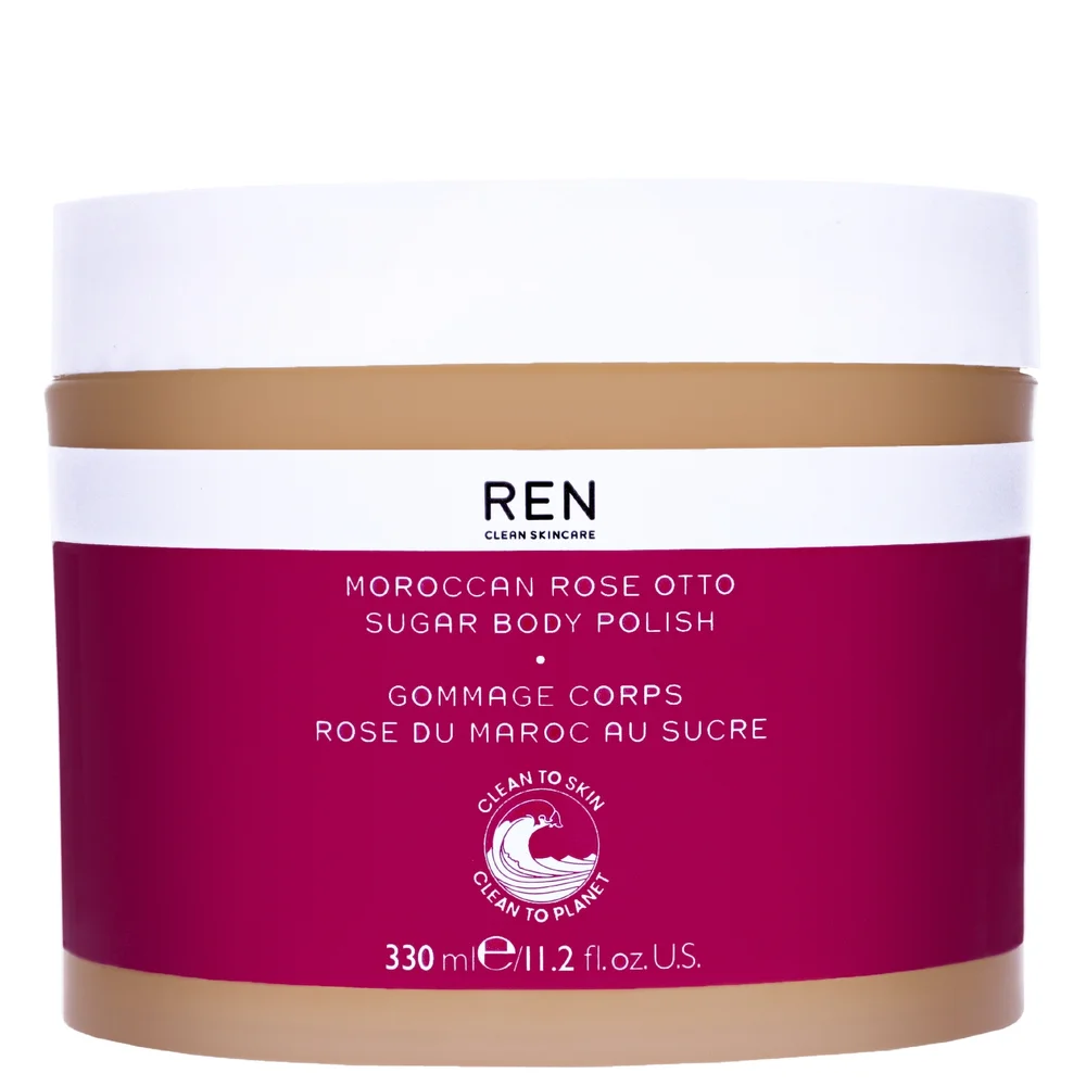 REN Clean Skincare Body Moroccan Rose Otto Sugar Body Polish 330ml / 11.2 fl.oz. Image 1