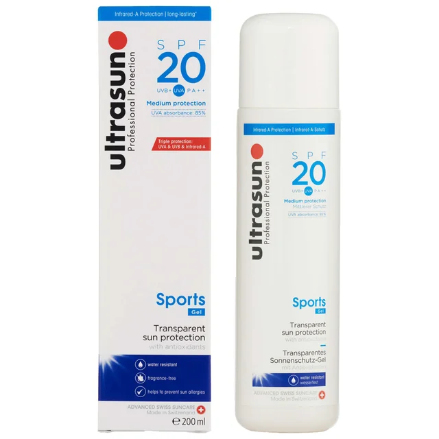 Ultrasun Sports Formula Transparent Sun Protection SPF20 200ml