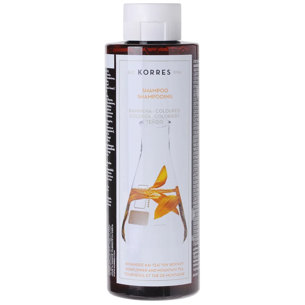 KORRES Haircare Sunflower and Mountain Tea Shampoo for Coloured Hair 250ml Image 1