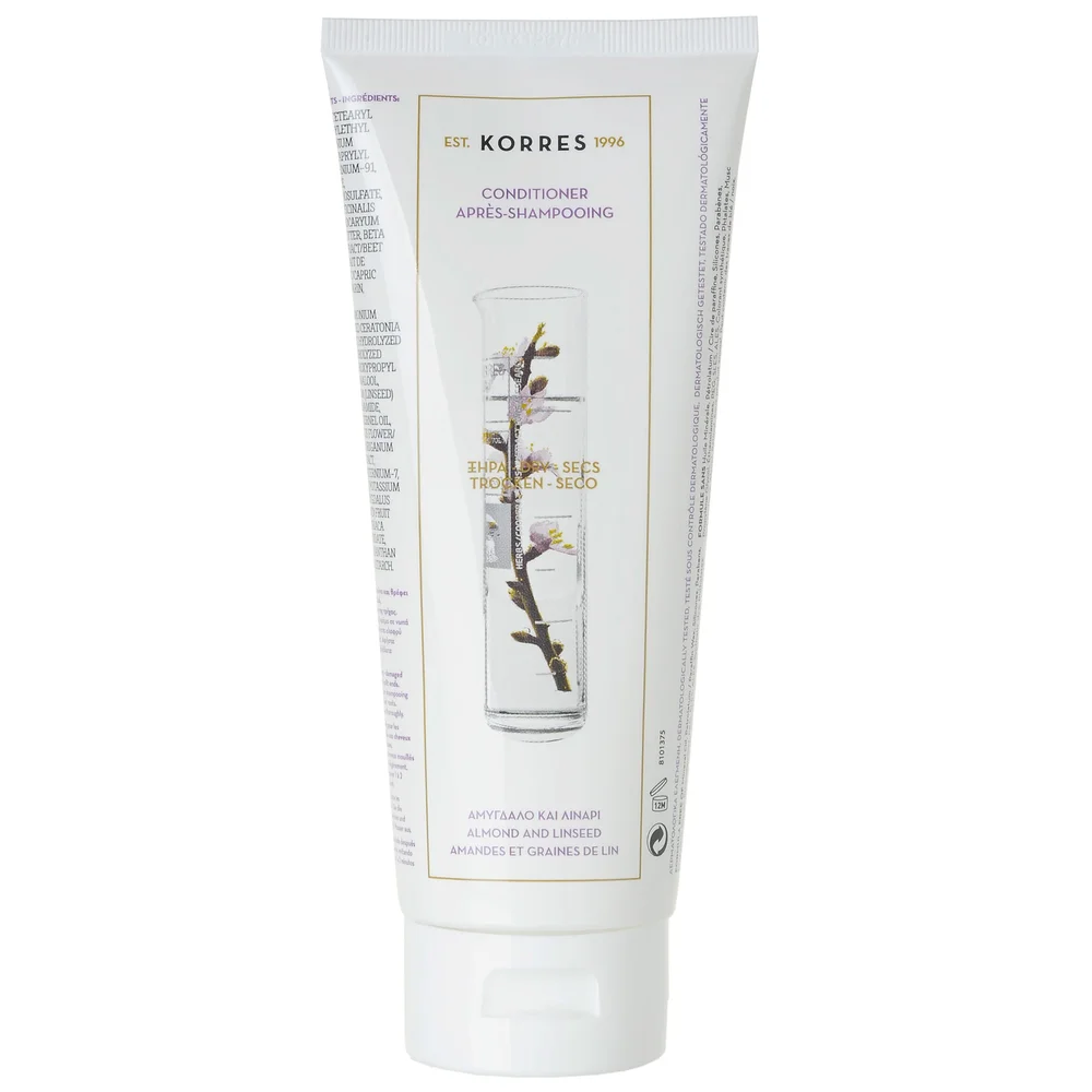 KORRES Haircare Almond and Linseed Conditioner for Dry or Damaged Hair 200ml Image 1