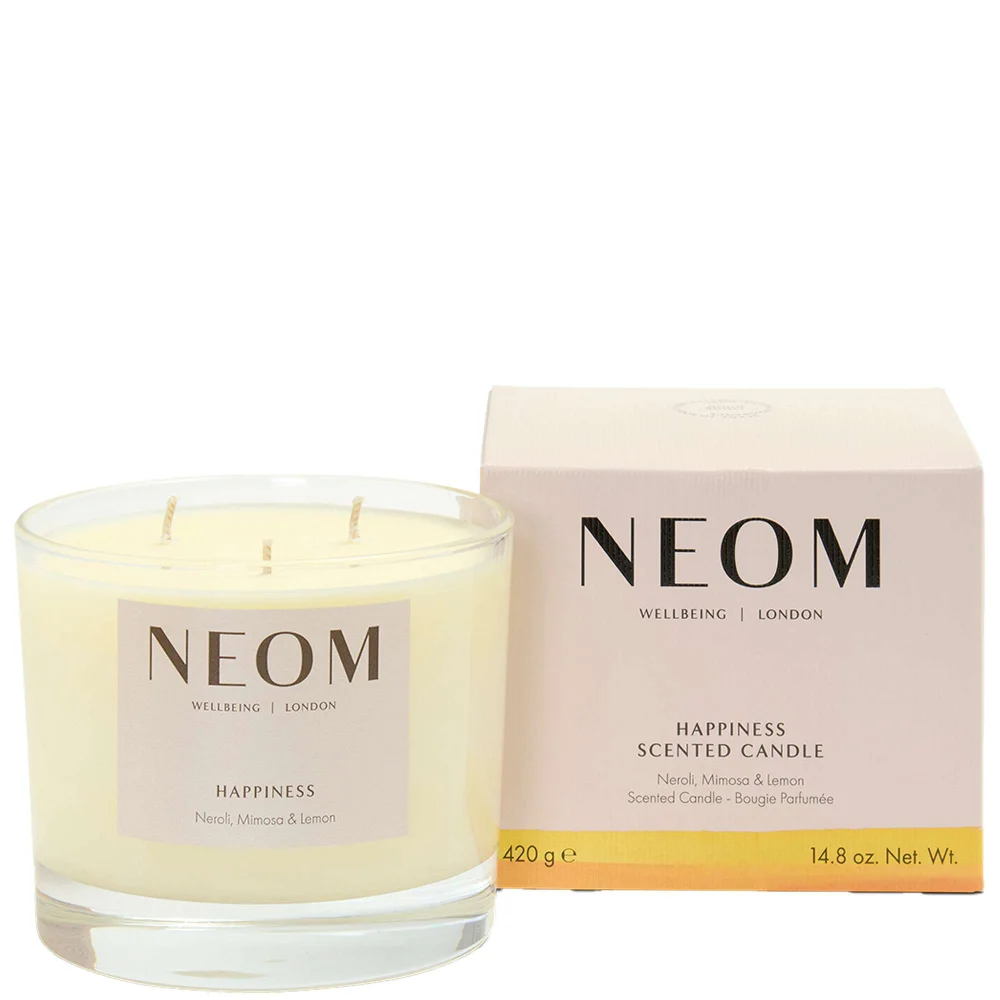 Neom Wellbeing London Scent To Make You Happy Happiness Scented Candle (3 Wicks) 420g Image 1