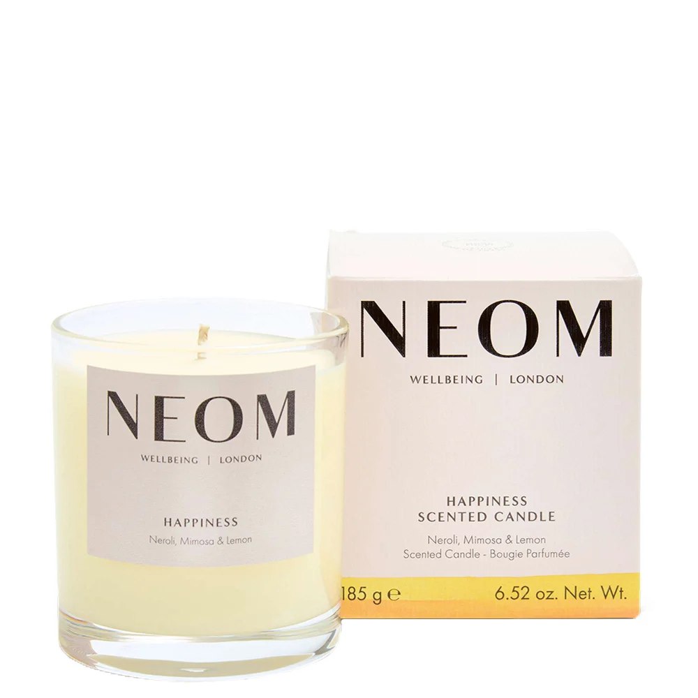 Neom Wellbeing London Scent To Make You Happy Happiness Scented Candle (1 Wick) 185g Image 1