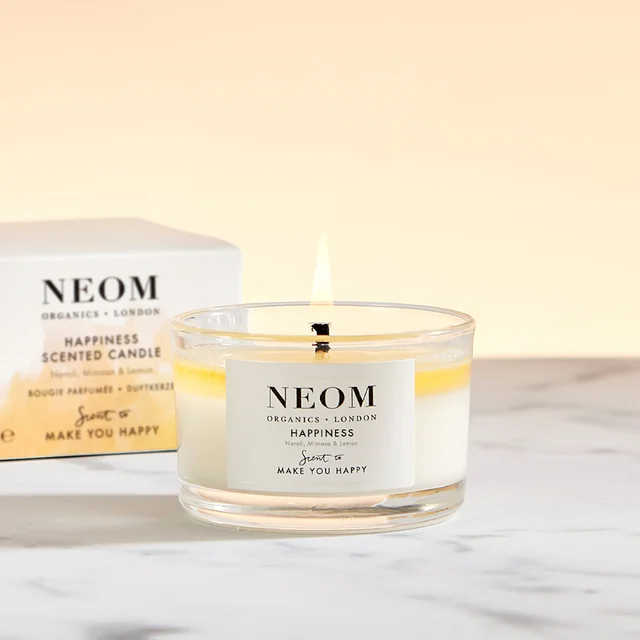 Neom Wellbeing London Scent To Make You Happy Happiness Scented Candle (Travel) 75g