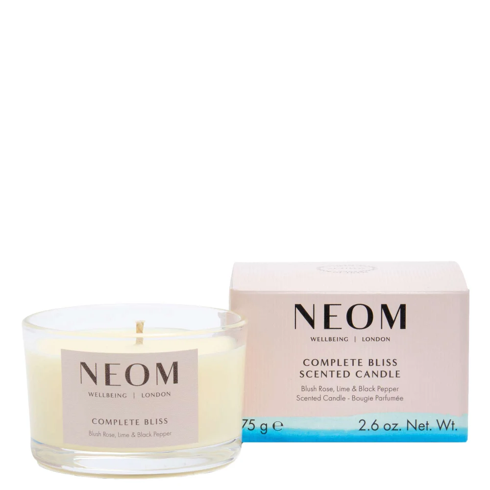 Neom Wellbeing London Scent To Calm & Relax Complete Bliss Scented Candle (Travel) 75g Image 1