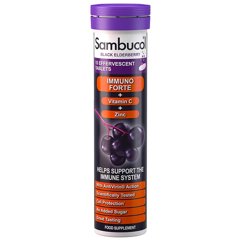 Sambucol Black Elderberry Immuno Forte Effervescent Tablets x 15 Image 1