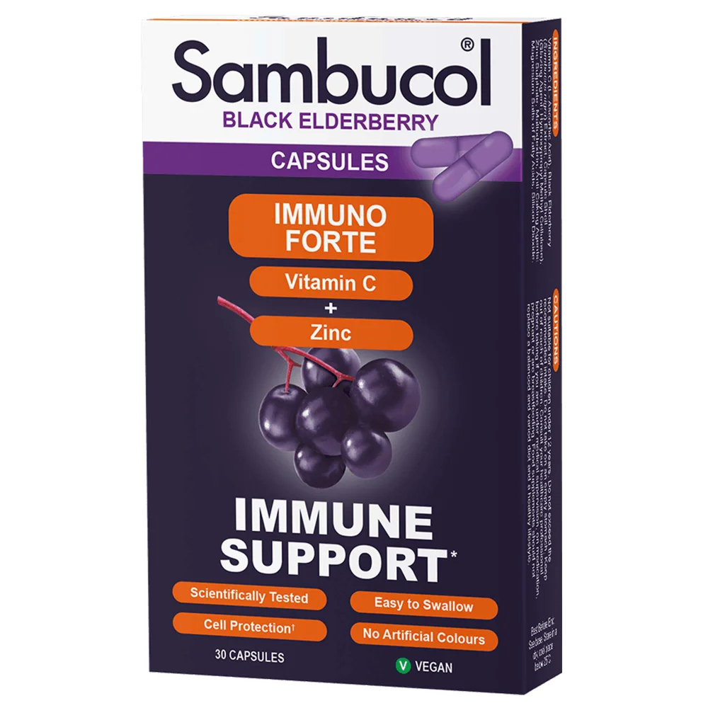 Sambucol Black Elderberry Immuno Forte Capsules x 30 Image 1