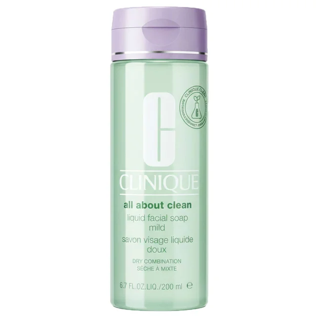 Clinique All About Clean Liquid Facial Soap Mild for Dry / Combination Skin 200ml / 6.7 fl.oz.