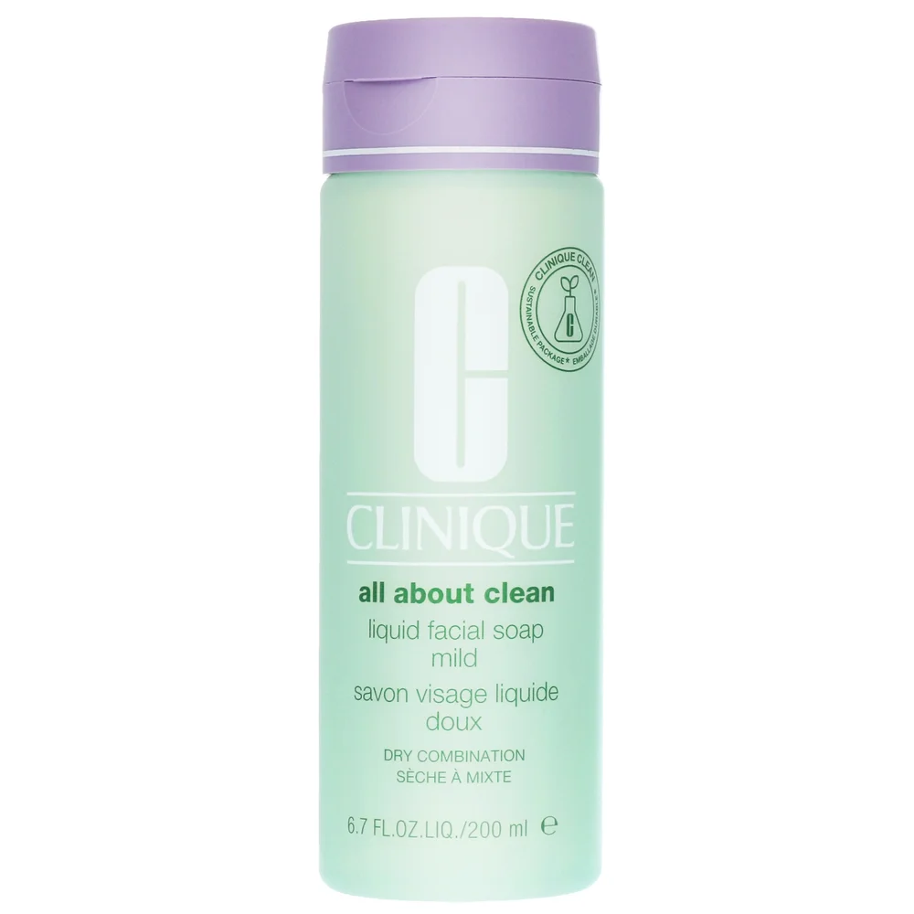 Clinique Cleansers & Makeup Removers All About Clean Liquid Facial Soap Mild for Dry / Combination Skin 200ml / 6.7 fl.oz. Image 1