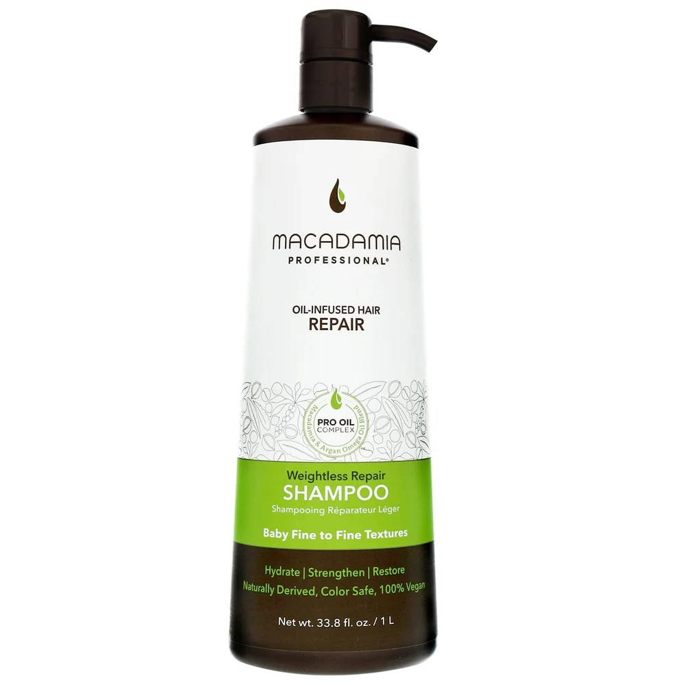 Macadamia Professional Care & Treatment Weightless Moisture Shampoo for Fine and Baby Fine Hair 1000ml Image 1