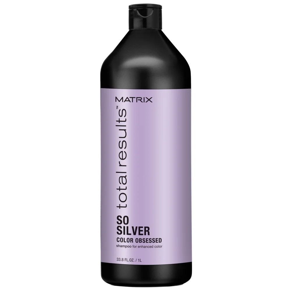 Matrix Total Results Color Obsessed So Silver Shampoo for Toning Blondes Grey and Silver Hair 1000ml Image 1
