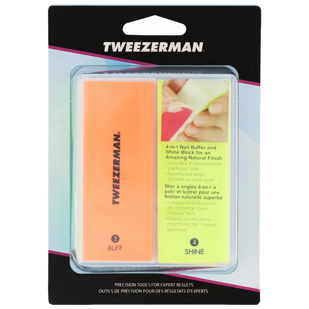 Tweezerman Manicure & Pedicure Neon Hot File, Buff, Smooth and Shine Block Image 1