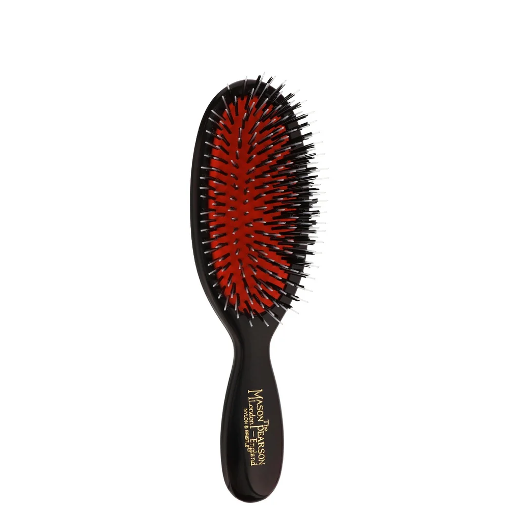 Mason Pearson Boar Bristle & Nylon Pocket Brush Dark Ruby BN4 Image 1