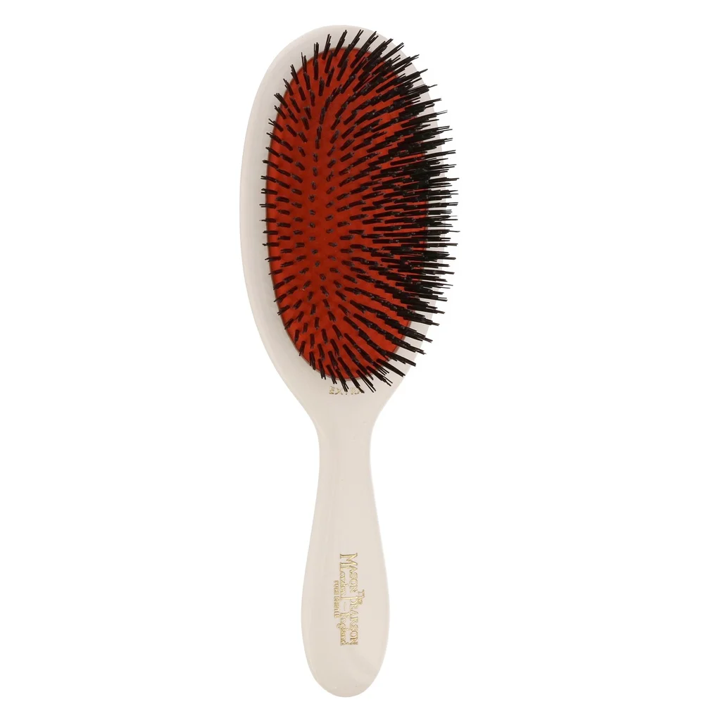 Mason Pearson Pure Boar Bristle Medium Brush Ivory B2 Image 1