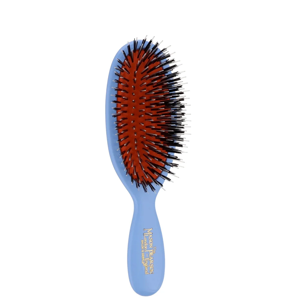 Mason Pearson Boar Bristle & Nylon Pocket Brush Blue BN4 Image 1
