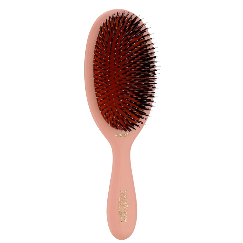 Mason Pearson Boar Bristle & Nylon Medium Junior Brush Pink BN2 Image 1