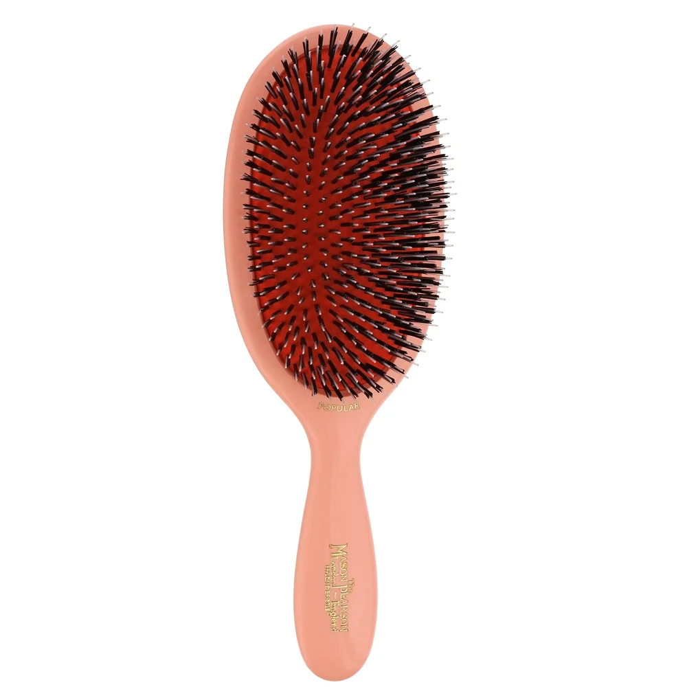 Mason Pearson Boar Bristle & Nylon Popular Brush Pink BN1 Image 1