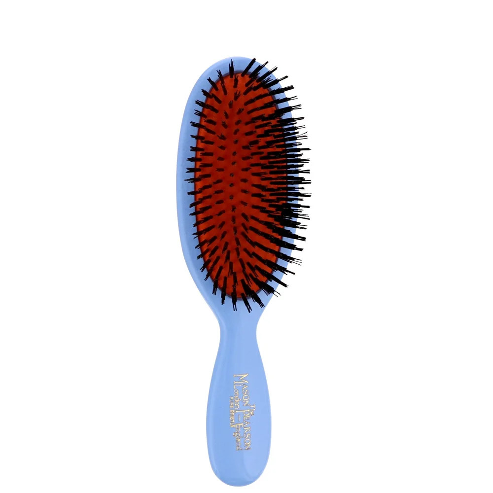 Mason Pearson Pure Boar Bristle Pocket Brush Blue B4 Image 1