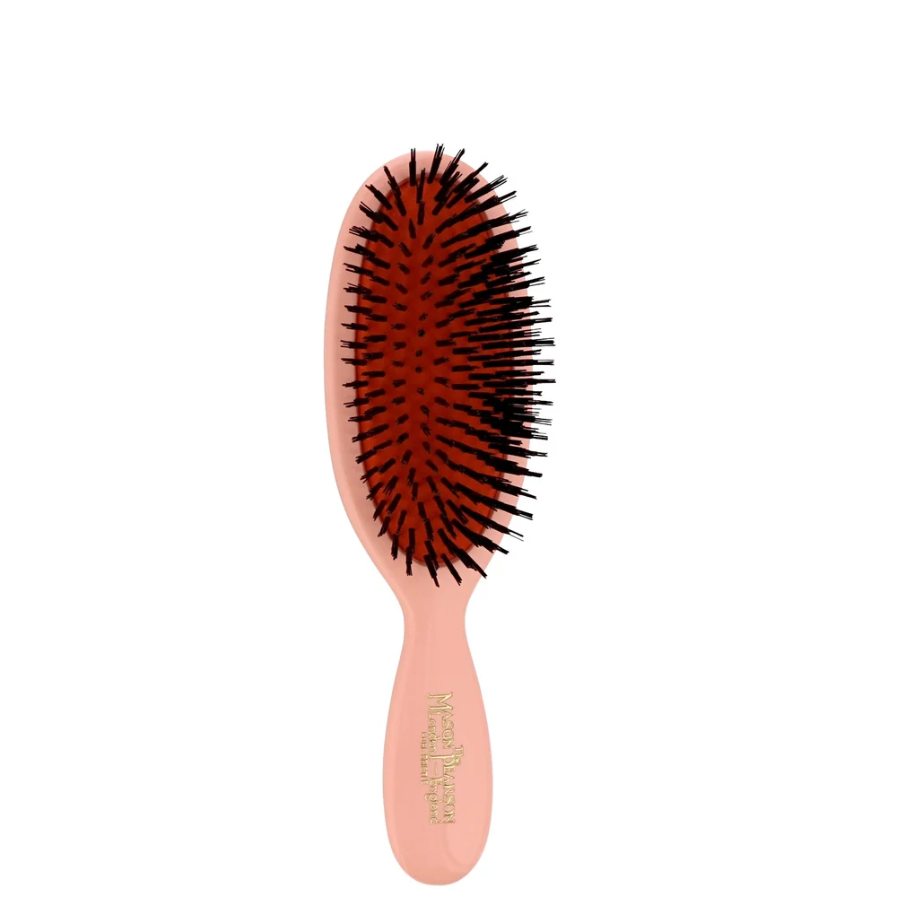 Mason Pearson Pure Boar Bristle Pocket Brush Pink B4 Image 1