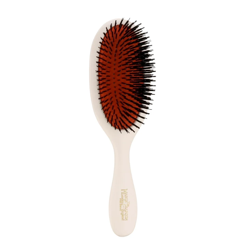 Mason Pearson Pure Boar Bristle Handy Brush Ivory White B3 Image 1