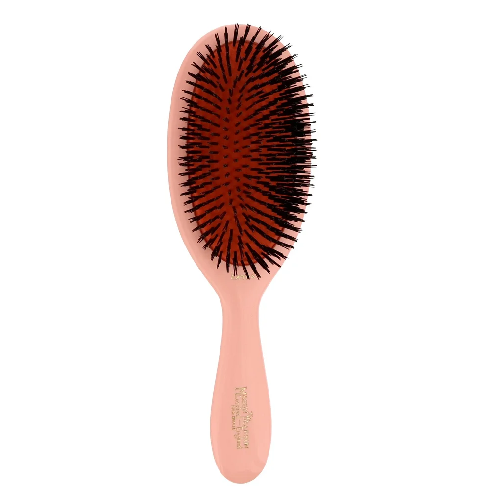 Mason Pearson Pure Boar Bristle Medium Brush Pink B2 Image 1