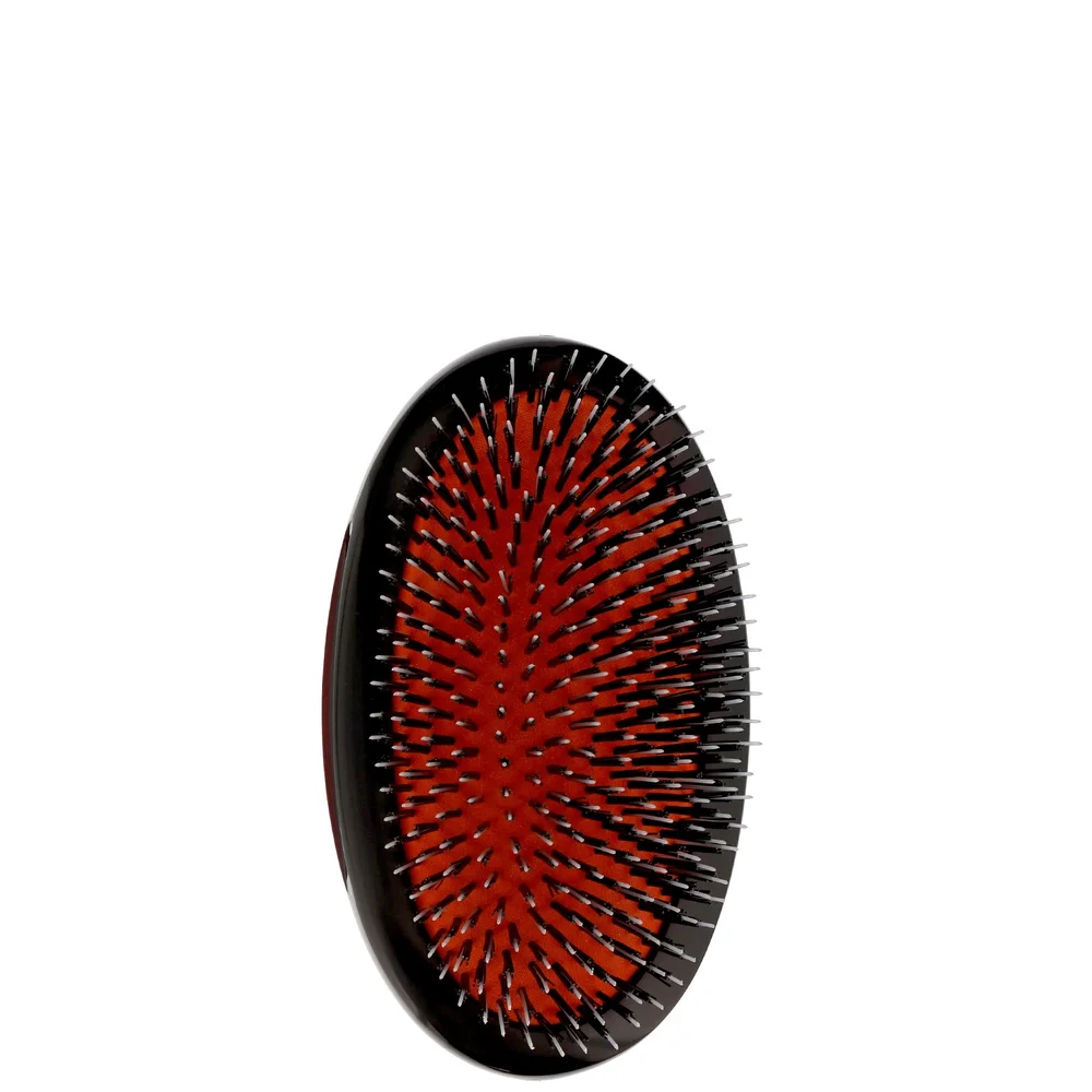 Mason Pearson Boar Bristle & Nylon Medium Junior Military Brush Dark Ruby BN2M Image 1