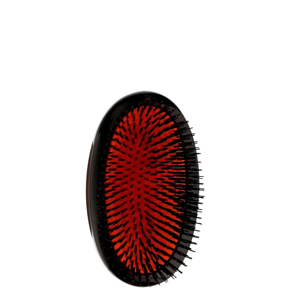 Mason Pearson Pure Boar Bristle Medium Military Brush Dark Ruby B2M Image 1