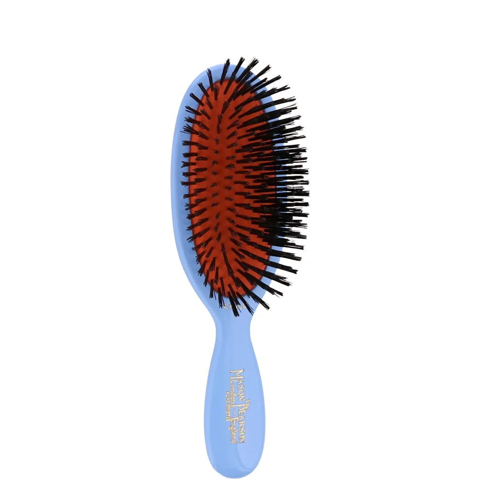 Mason Pearson Pure Boar Bristle Child's Brush Blue CB4 Image 1
