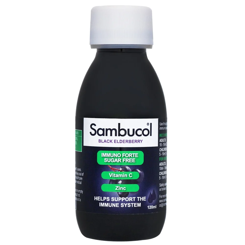 Sambucol Black Elderberry Immuno Forte Liquid Sugar Free 120ml Image 1