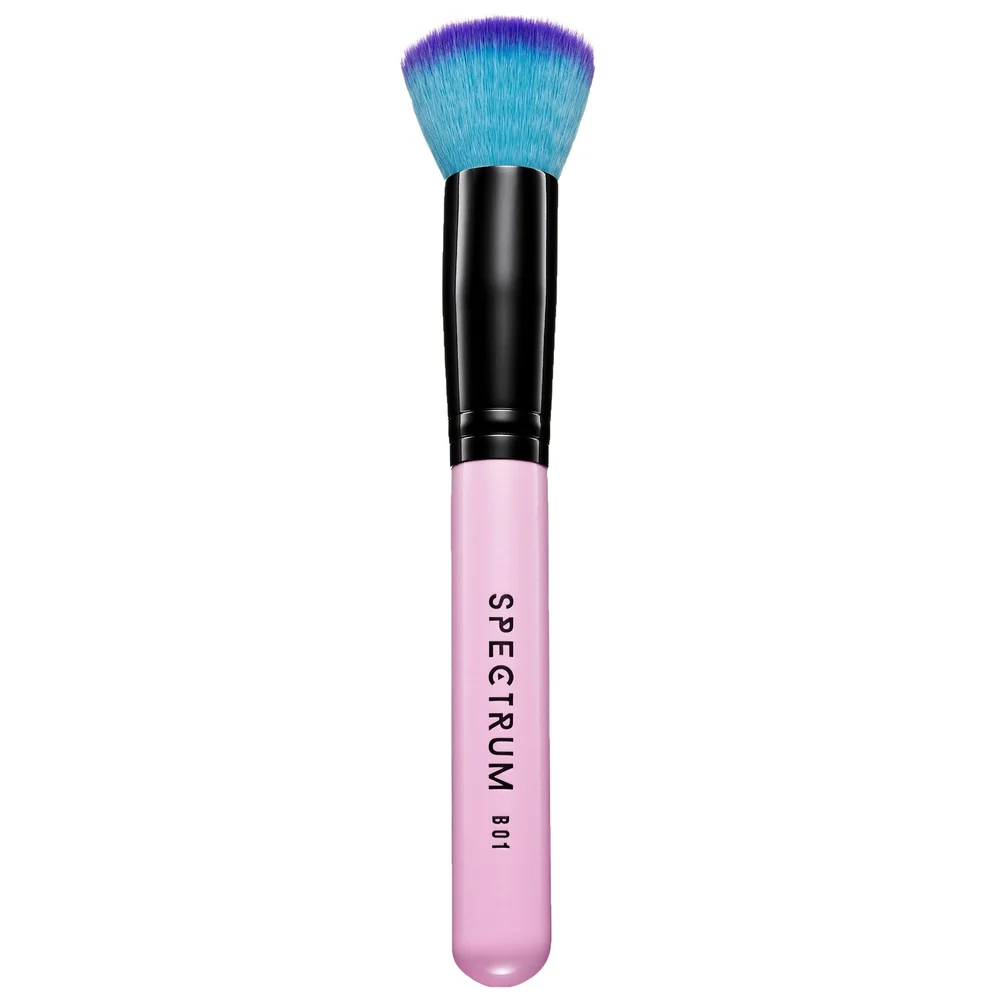 Spectrum Single Brushes Millennial Pink B01 Buffing Foundation Brush Image 1