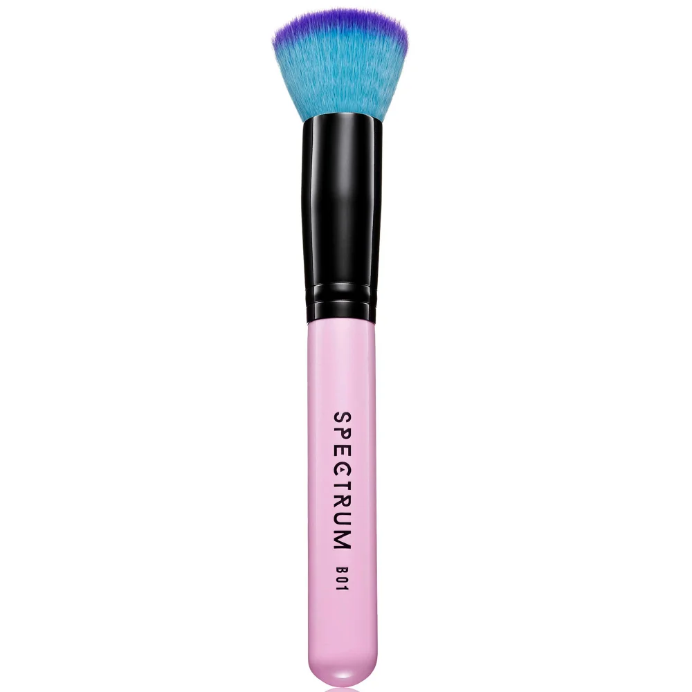 Spectrum Single Brushes Millennial Pink B01 Buffing Foundation Brush Image 1