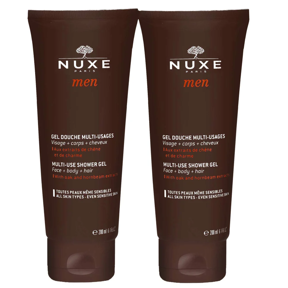 Nuxe Men Multi-Use Shower Gel For Face, Hair & Body Duo 2 x 200ml Image 1
