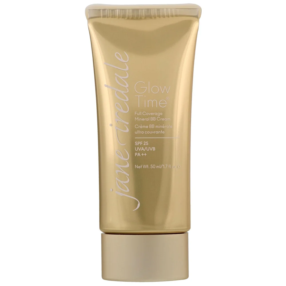 Jane Iredale Glow Time Full Coverage Mineral BB Cream Broad Spectrum SPF25 BB8 Medium Dark with Golden Undertones 50ml Image 1