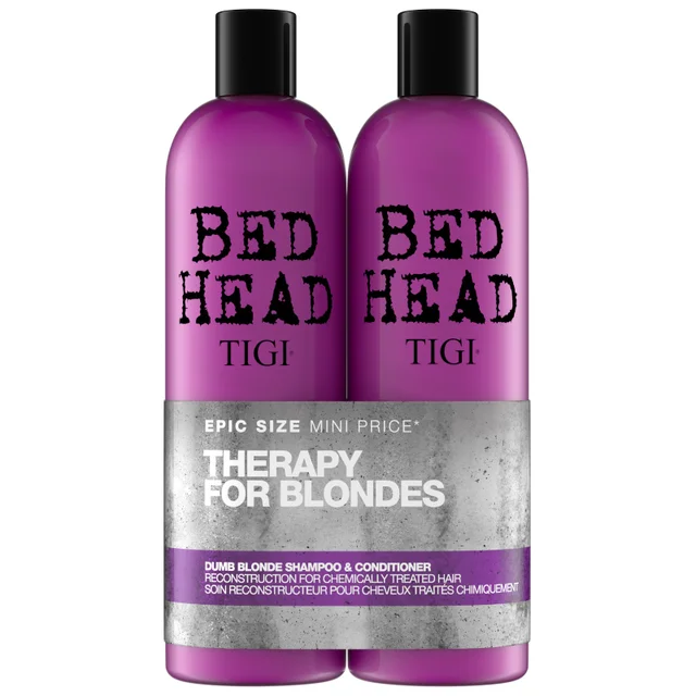 TIGI Bed Head Dumb Blonde Tween Set: Shampoo 750ml & Reconstructor Conditioner 750ml