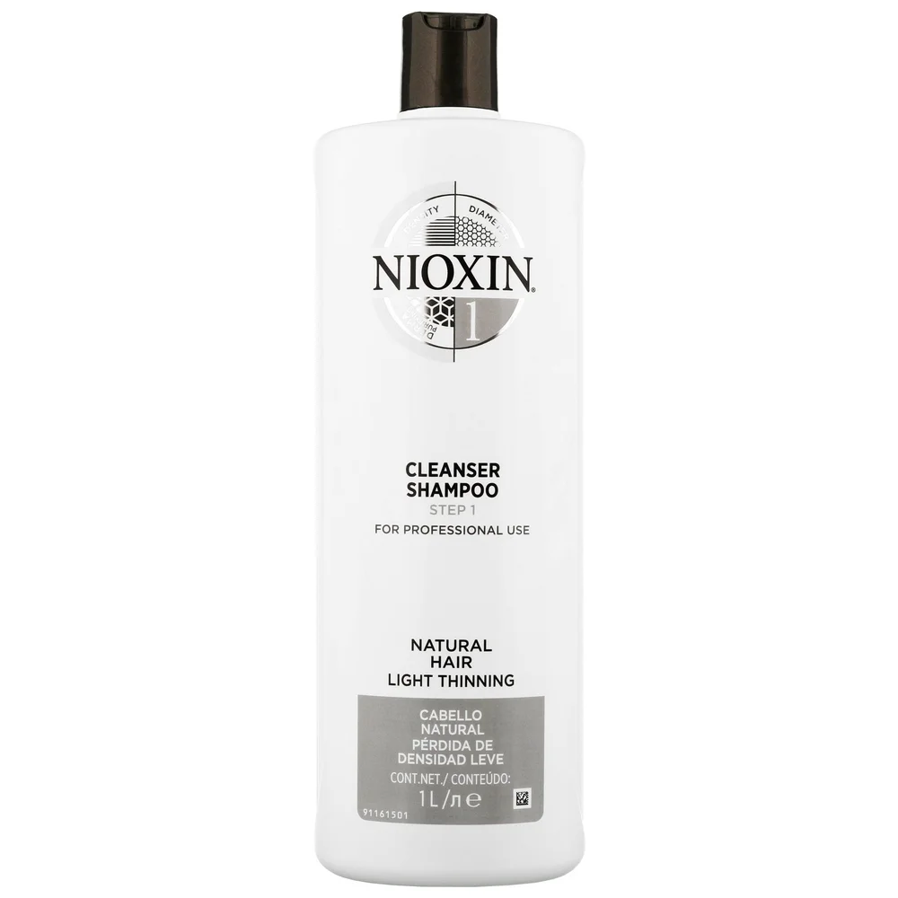 NIOXIN 3D Care System System 1 Step 1 Cleanser Shampoo: For Natural Hair With Light Thinning 1000ml Image 1