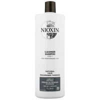 NIOXIN 3D Care System System 2 Step 1 Cleanser Shampoo: For Natural Hair With Progressed Thinning 1000ml
