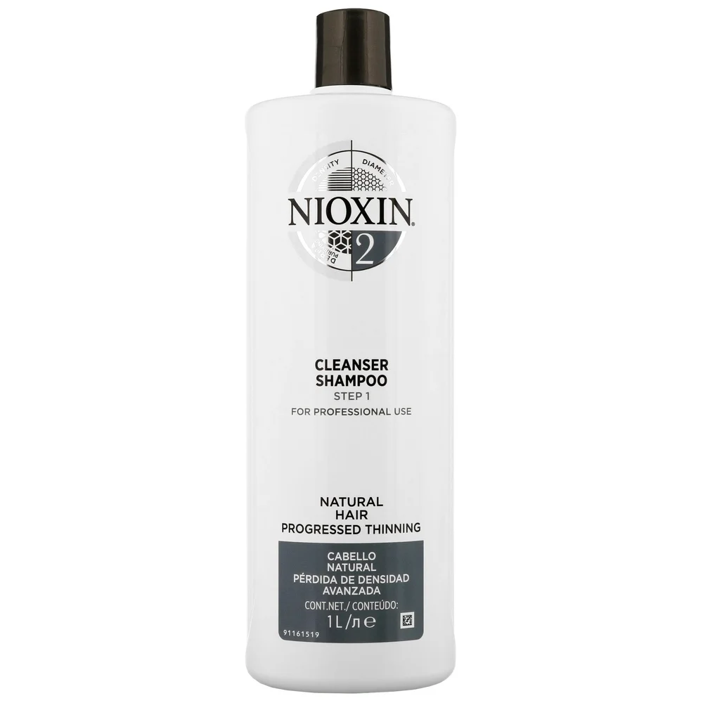 NIOXIN 3D Care System System 2 Step 1 Cleanser Shampoo: For Natural Hair With Progressed Thinning 1000ml Image 1
