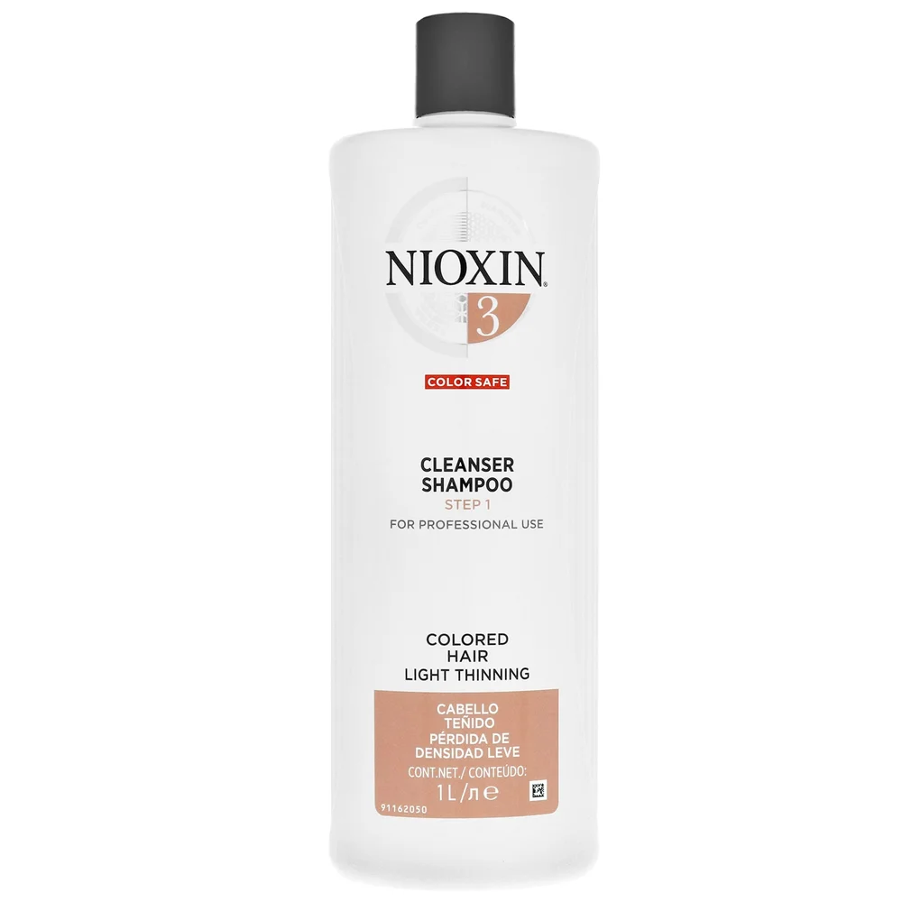 NIOXIN 3D Care System System 3 Step 1 Color Safe Cleanser Shampoo: For Colored Hair With Light Thinning 1000ml Image 1