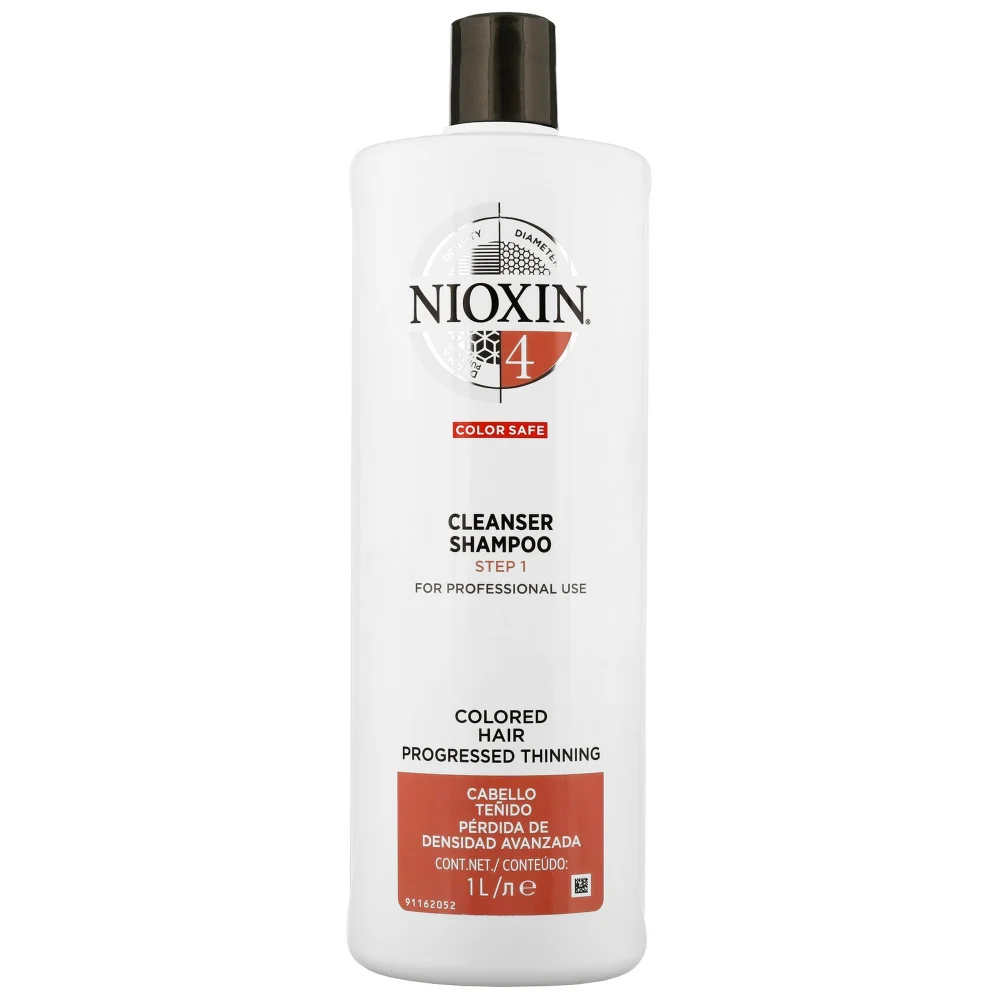 NIOXIN 3D Care System System 4 Step 1 Color Safe Cleanser Shampoo: For Colored Hair With Progressed Thinning 1000ml Image 1
