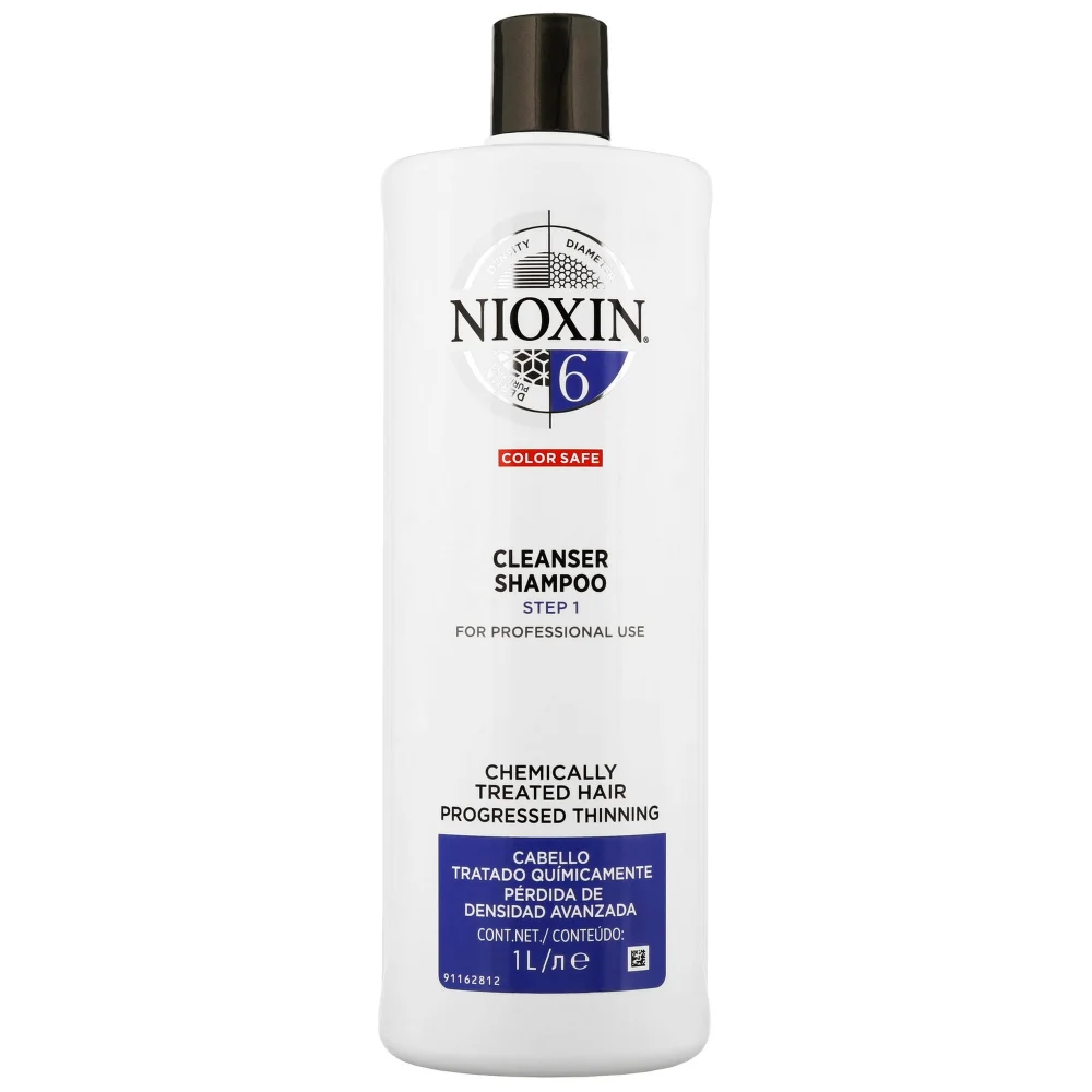 Nioxin 3D Care System System 6 Step 1 Color Safe Cleanser Shampoo: For Chemically Treated Hair With Progressed Thinning 1000ml Image 1