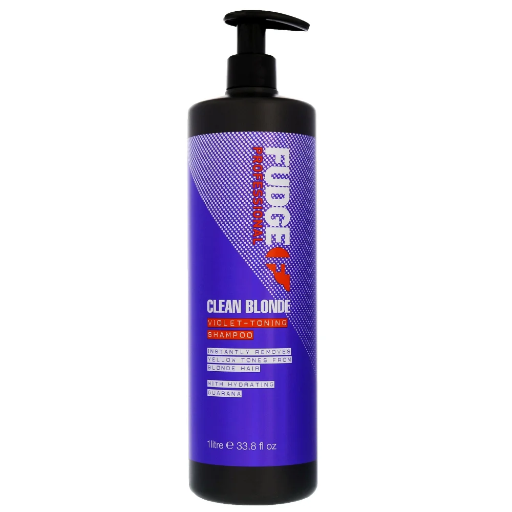 Fudge Professional Shampoo Clean Blonde Violet-Toning Shampoo 1000ml Image 1