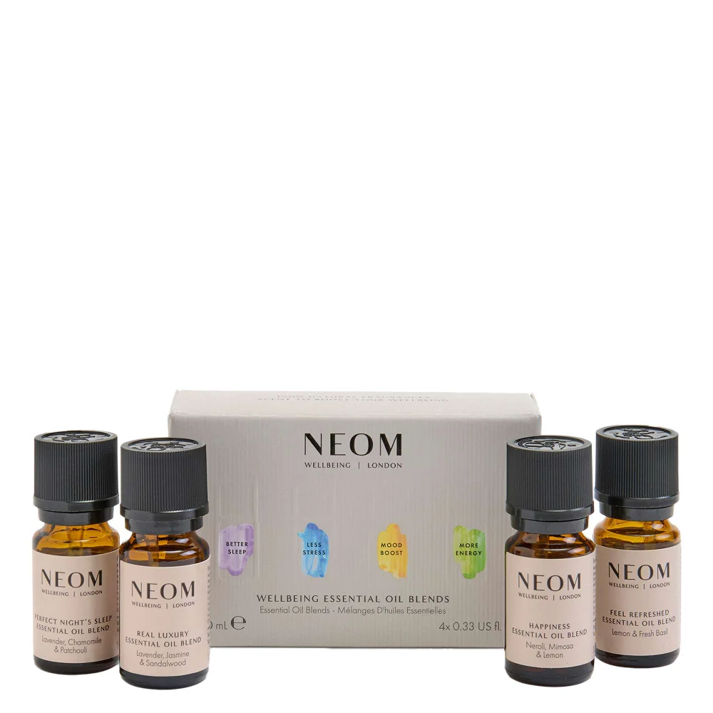 Neom Wellbeing London Gifting & Accessories Wellbeing Essential Oil Blends 4 x 10ml Image 1