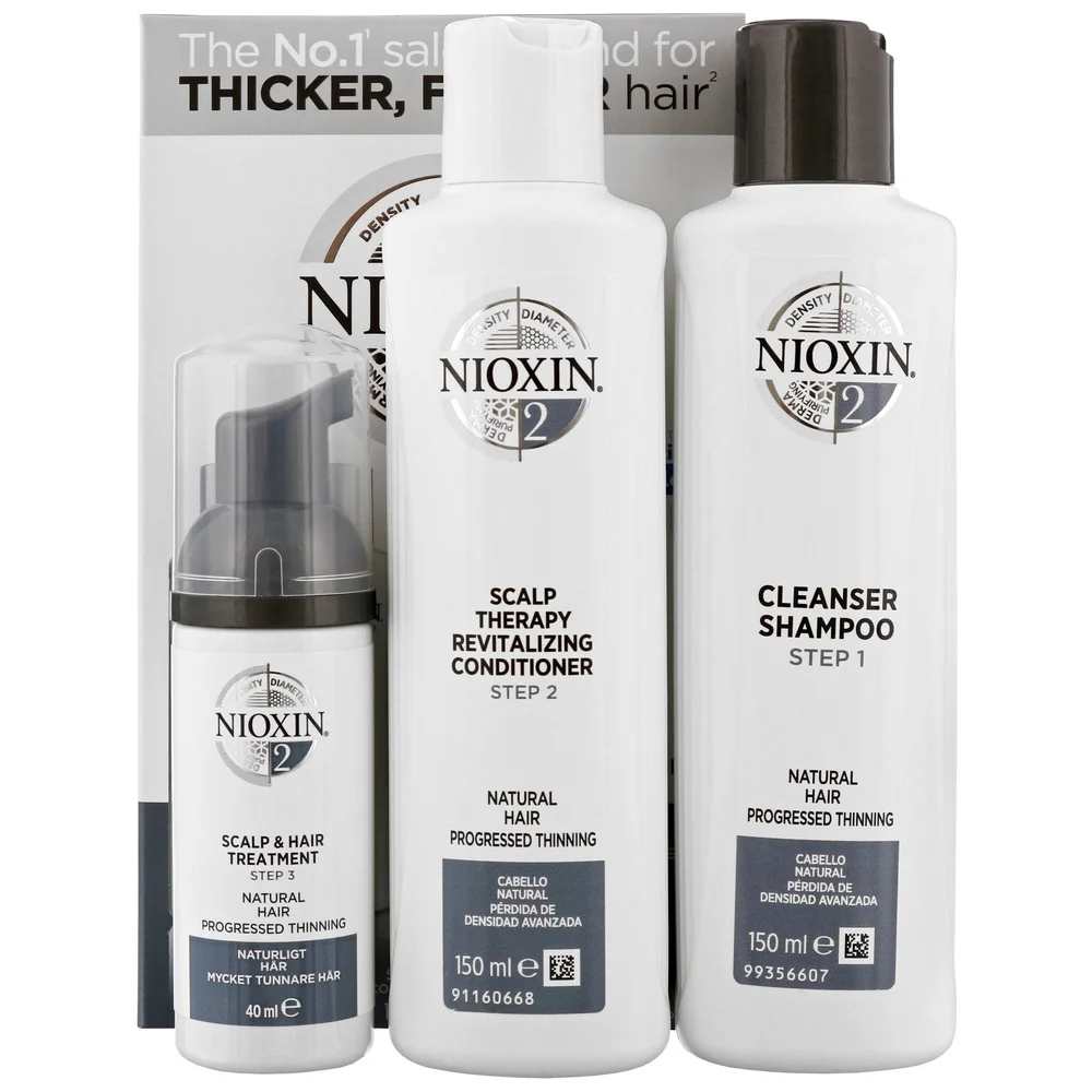 NIOXIN 3D Care System System 2, 3 Part System Kit: For Natural Hair With Progressed Thinning Image 1