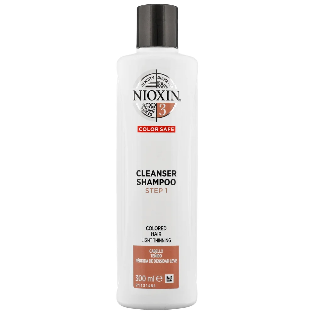 NIOXIN 3D Care System  System 3 Step 1 Color Safe Cleanser Shampoo: For Colored Hair With Light Thinning 300ml Image 1