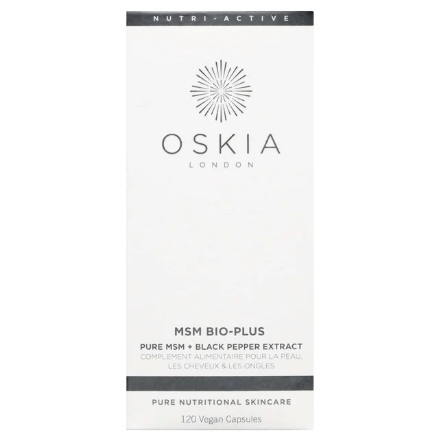 Oskia MSM Bio-Plus Pure MSM + Black Pepper Extract 120 Capsules