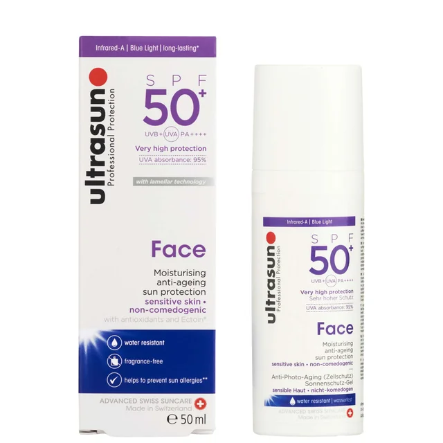 Ultrasun Face Anti-Ageing Sun Protection For Sensitive Skin SPF50+ 50ml