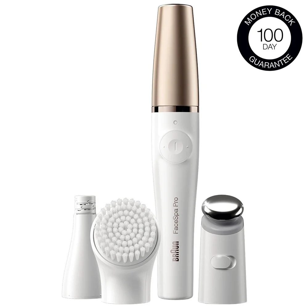 Braun FaceSpa Pro 911 3-in-1 Facial Epilating, Cleansing & Skin Toning System with 5 Extras Image 1