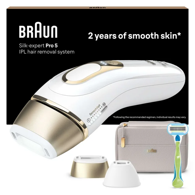 Braun IPL Silk-expert Pro 5 PL5124 IPL with 3 Extras: Precision Head, Venus Razor and Premium Pouch