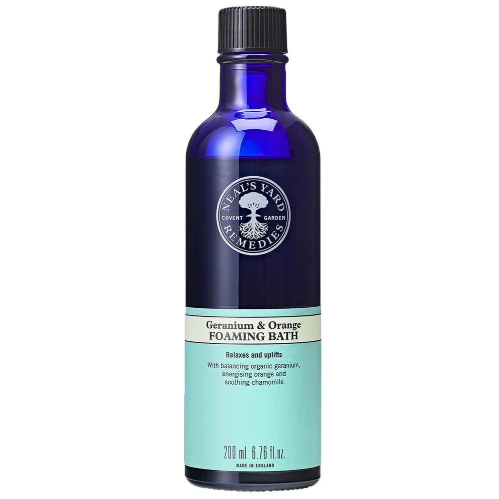 Neal's Yard Remedies Foams, Salts & Oils Geranium & Orange Foaming Bath 200ml Image 1